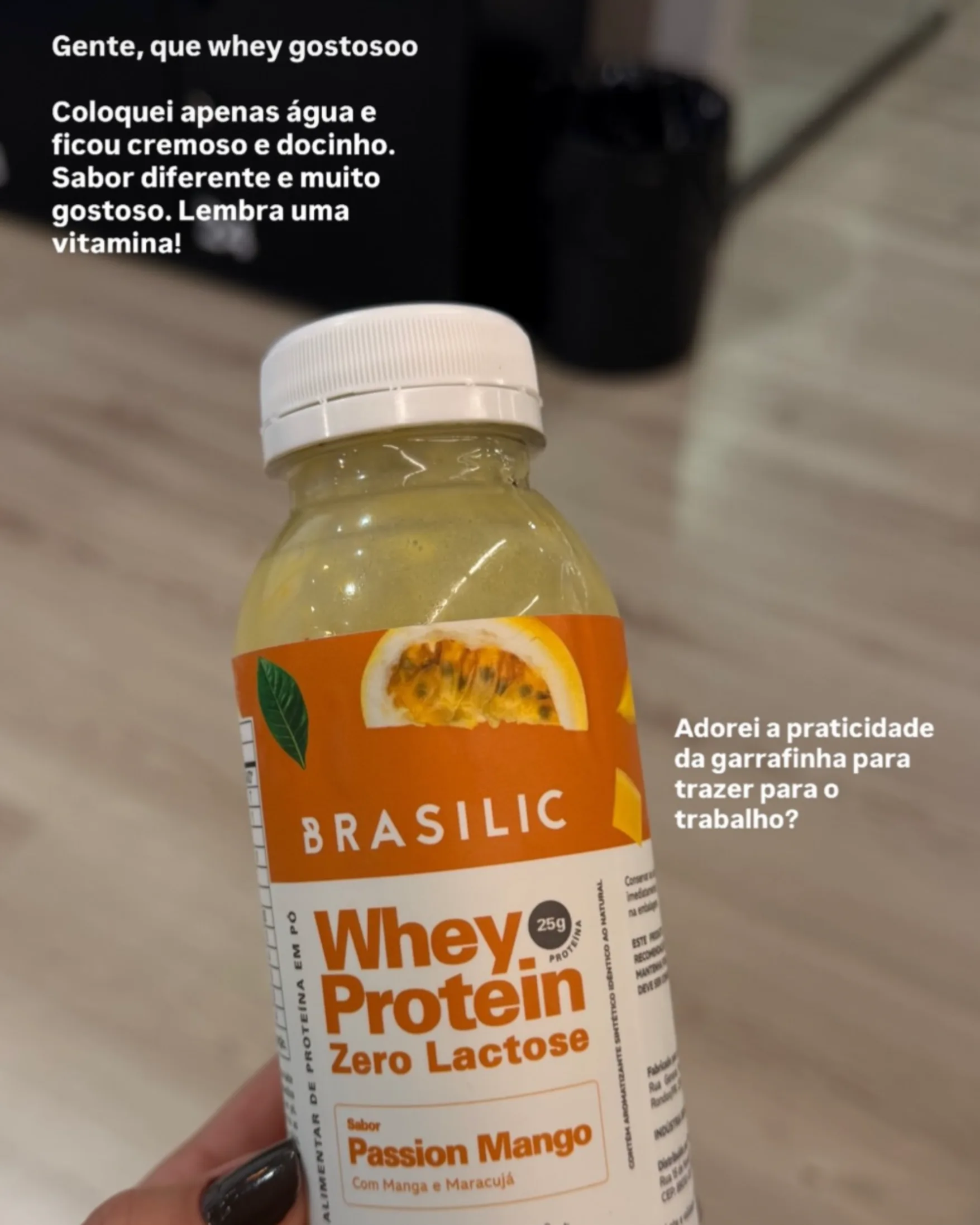 Print real de avaliação Brasilic com whey Passion Mango